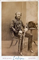Lord Cardigan (1797-1868) in der Uniform des Oberst, 11. (Prince Alberts Own) Regiment der Husaren, 1855